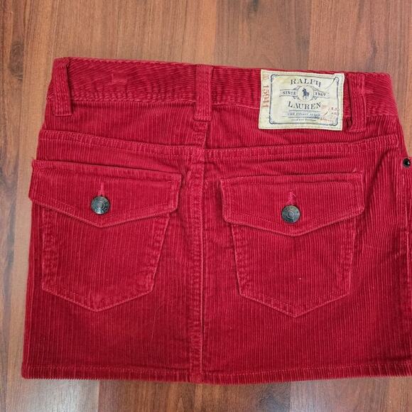 DISNEY MINNIE JEAN JACKET/RALPH LAUREN RED RIBBED SKIRT GIRLS SIZE 7/8 SEE TAGS - Picture 6 of 16